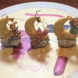 3 vintage Bradford editions baby angels ornaments